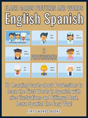 cover image of 2--Professions--Flash Cards Pictures and Words English Spanish